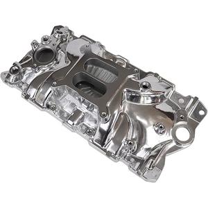 2701 Performance EPS Dual Plane SBC Intake Manifold Polished
Compatible with Chevy Small Block 262-400 SBC 350 305 1955-1986 V8 Square Bore Carb Street Only Idle–5500 RPM Cast Aluminum