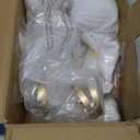 Q&S Mini Chandelier Crystal Ceiling Light,Small Flush Mount Gold Light Fixture for Entryway Bedroom Barthroom Hallway Closet E26