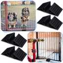 Geelin 6 Pcs Pet Gate Support Feet Freestanding Dog Gates Stabilizer Feet Plastic Triangle Reinforcement Fitting Dog Panel for Configurable Isolation Fence Free Standing Pet Gate Fence, Black