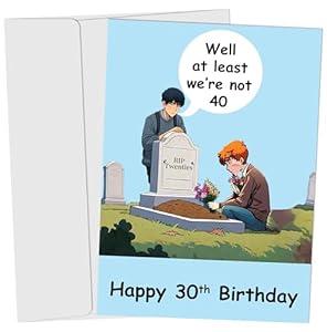 Happy Birthday Card - Funny Birthday Cards for Men Women Dad, Mom, Brother, Sister, Friends, Kids - Funny Birthday Card - Greeting Cards for Birthday Decorations & Gifts 5 x 7 Inch - RIP 20s, Pack Of 6