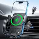 Guceful Wireless Car Charger, Phone Holders for Your Car 15W Fast Charging Auto Clamping, Air Vent Car Phone Mount for iPhone 17 16 15 14 13 Mini Pro Max XR, Samsung Galaxy S25 Ultra S24 S23 S22 S21