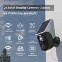 Rraycom Security Cameras Wireless Outdoor: 4PC Cameras for Home Security with Solar Panel Battery Powered WiFi Solar Cameras with Color Night Vision, AI Motion Detection, Waterproof, Works Alexa