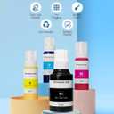 CEEBOO Compatible Ink Bottle Replacement for Epson 502 (Not Sublimation Ink) , Use for ET-2850 ET-3830 ET-3850 ET-2760 ET-3760 ET-15000 printer, Black, Cyan, Magenta, Yellow,(4 Bottles)