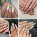 3 x 3 Boxes Gold Nail Charms with Gold Star, Moon, and Rose Charms for Nails - Includes Gold Beads and Chain