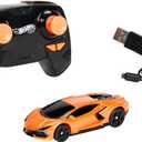 Hot Wheels RC Toy Car, Remote-Control Lamborghini Revuelto in 1:64 Scale, Recharge with USB Cable, Races & Stunts On- and Off-Track with Turbo Boost