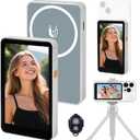 Magnetic Phone Vlog Selfie Monitor Screen for iPhone & Android, Wireless Connection, Bluetooth Remote Control, Rear Camera Monitor for Selfie, Vlog, Instagram,Live Stream, TikTok