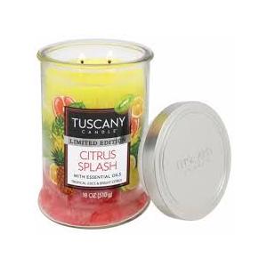 Tuscany Limited Edition Scented Triple Pour Jar Candle Citrus Splash, 18 ounces
