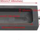 OTOOLWORLD Gold Silver Graphite Ingot Mold Mould Crucible for Melting Casting Refining with Metal Bar (5000g)