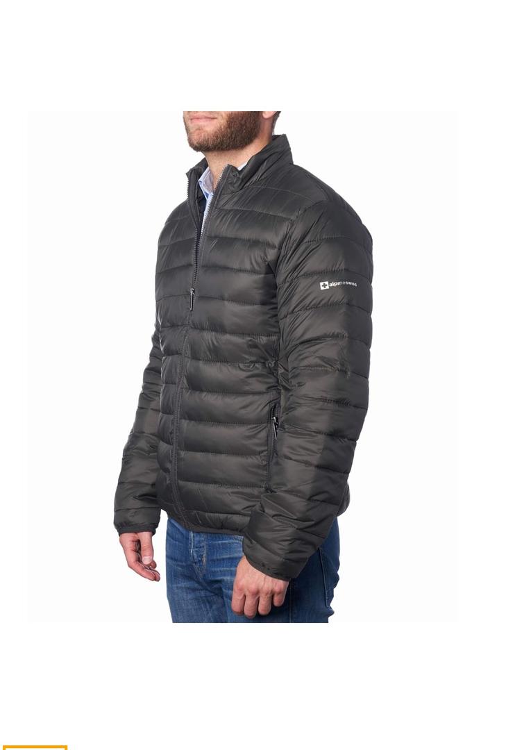 alpine swiss Niko Men's Down Jacket Puffer Coat Packable Warm Insulation & Feather Light Weight, Size Large