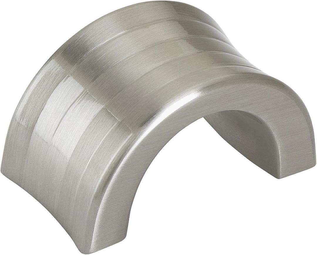 Amerock | Cabinet Finger Pull | Satin Nickel | 1-1/4 inch (32 mm) Center to Center | Concentric | 1 Pack | Drawer Pull | Drawer Handle | Cabinet Hardware