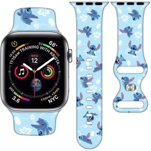 Cartoon Band Compatible with Apple Watch 38mm/40mm/41mm/42mm/44mm/45mm/46mm, Cute Bands Replacement for Apple Watch Series 10 9 8 7 6 5 4 3 SE2, Silicone iWatch Band for Women Men