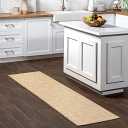 nuLOOM 2ft x 6ft Outdoor Performance Area Rug, Stain Resistant, Weather Resistant, High Traffic, Patio, Balcony, Outside, Nakia Brown