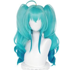 Wiggy Mermaid Blue Ponytail Wig + Cap, Little Devil Wig for Halloween Costume Cosplay