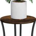 YINMIT Plant Stand Indoor, Round Plant Pots,Flower Pots for Indoor Plants, Adjustable Plant Shelf for Multiple Plant , Corner Plant Stand for Living Room Balcony Patio & Garden (Brown, Small) (13.1 In-Height)