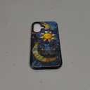 Case Compatible with iPhone 17,Fall Prevention Hybrid 2-Layer Hard Shell Phone Cover for Girls Boys,Sun Moon Celestial Glass