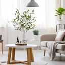 Sggvecsy 43 6Pcs Artificial Ficus Branches Faux Leaf Spray Green Eucalyptus Branches Artificial Greenery Stems Fake Ficus Twig Plants for Home Office Wedding Vase Filler Shop Decoration