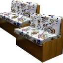 Hipinger RV Dinette Cushion Covers, Stretch Camper Cushion Slipcovers Non-Slip Replacement Camper Cushion Slipcovers Washable RV Dinette Seat Covers Include 2 Bench Cover & 2 Backrest Cover, Floral
