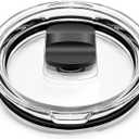 20 oz Tumbler Lid, with Magnetic Slider Switch,Replacement Lids Compatible for YETI 20 oz Tumbler, 10/24 oz Mug and 10 oz Lowball, Travel Spill Proof Cup Lids Covers BPA Free (black 1 pack)