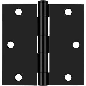 Probrico Interior Black Door Hinges, 3.5 X 3.5 Inch Door Hinges with Square Corners, Black Hinges for Doors, 30 Pack