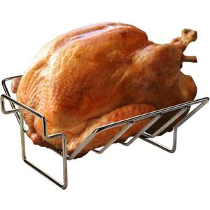 Replacement Rib and Roasting Rack for Green Egg, Turkey Roaster Rack - Stainless Steel Rib Racks for Grilling and , Holds Up to 4 Racks of Ribs, BBQ, Smoker, Kamado Grill Accessories, Small