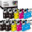 LC203XL LC201XL Ink Cartridges Brothers Printer Replacement for Brother LC203 LC201 LC-203 LC-201 to Use with MFC-J480DW MFC-J485DW MFC-J4420DW MFC-J4620DW MFC-J885DW Printer (4B/2C/2M/2Y, 10 Packs)
