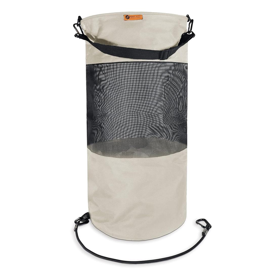 Boat Trash Bag - Portable Outdoor Mesh Trash Bag for Your Boat, Kayak, or Camper (Beige)