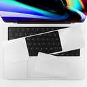 Batianda Trackpad Cove Skin Compatible with MacBook Pro 14 Inch Model A2442 M1 Pro /M1 Max (2021 Release), Half Body Palm Guard Rest with Touch Pad Protector, Silver