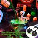 Halloween 10 Floating Potion Cauldron Set with Mist Maker  DIY Spooky Witch Cauldron Dcor with 9 Colorant Bottles (10")