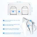 Hetyue Hooks for Outdoor String Lights Clips: 40Pcs Heavy Duty Light Hook with Waterproof Adhesive Strips - Outside Clear Cord Holders for Hanging Christmas Lighting - Outdoors Sticky Clip