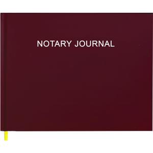 Notary Journal Log Book - Notary Public Journal of Notarial Acts - Notary Supplies with 420 Record Entries, 140 Numbered Pages, Hardcover, 10" x 7", Red