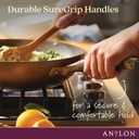 Anolon Advanced Home Hard Anodized Nonstick Deep Frying Skillet with Lid, 12-Inch Ultimate Pan, Bronze