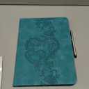 Samsung Galaxy Tab S9 FE 5G/Tab S9 2023 Case, TUOLISG Embossed Premium PU Leather Case with Pen Holder / Card Slots / Magnetic Closure for Galaxy Tab S9 FE 10.9"/S9 11" Green