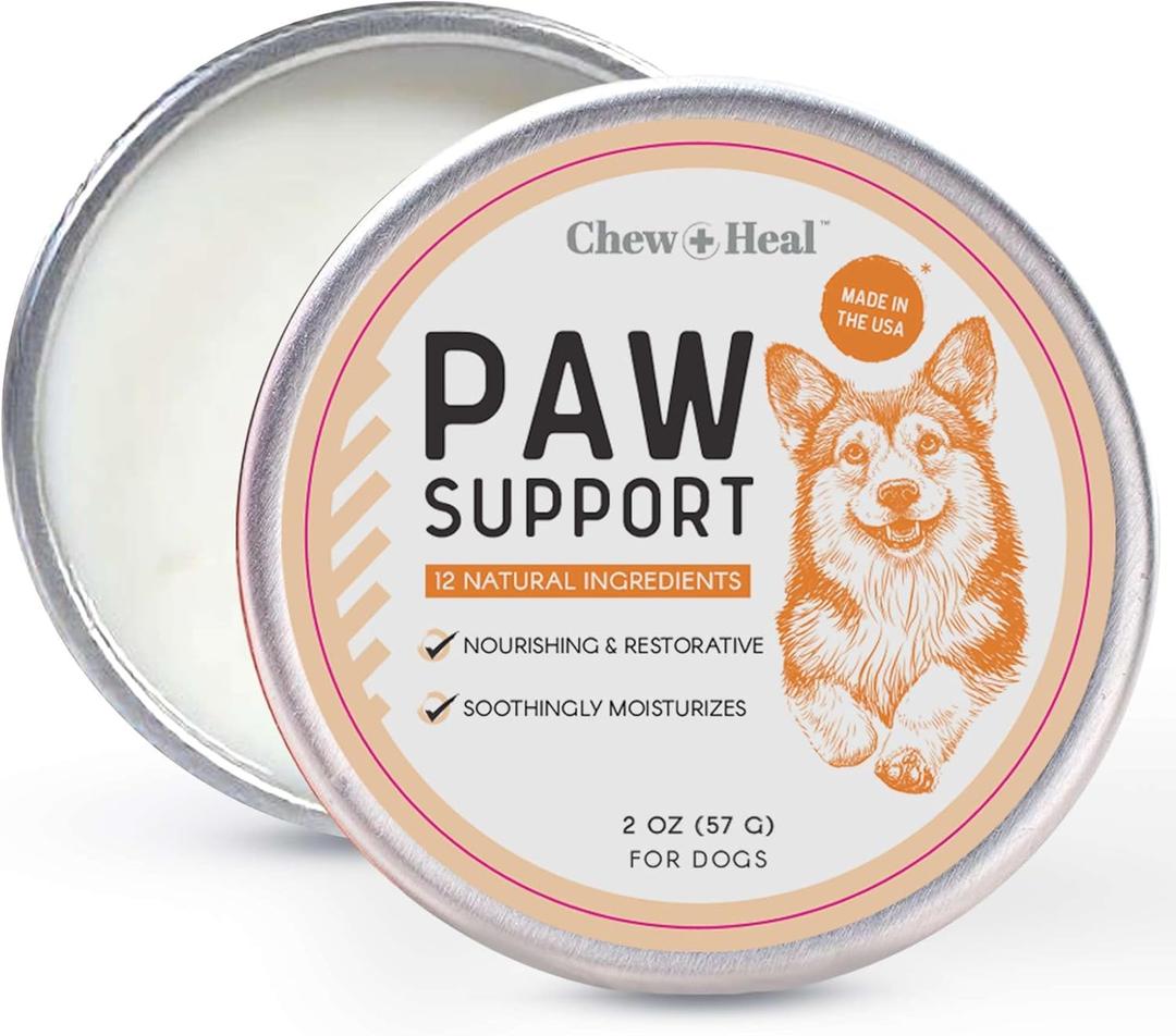 3 x Dog Paw Balm - Soothing Paw Protector with Shea Butter, Coconut Oil, Jojoba Oil, and Vitamin E - Nourishing Balm for Cracked Paws - Safe for All Breeds - Made in USA