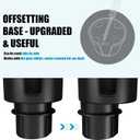 Upgraded Car Cup Holder Expander Adapter with Offset Adjustable Base, Compatible with Yeti 14/24/36/46oz Ramblers, Hydro Flasks 32/40oz, Other Large Bottles Mugs in 3.5"-4.0", 1 Pack