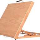 Wood Drafting Table Easel Drawing and Sketching Tabletop Easel A3 Painting Easel for Artists, Children, Beginners Student (Nature, Big)