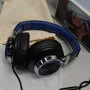 COOSII AC01 Over-Ear Headphones Wired, Passive Noise Isolating Corded Stereo Headsets with Mic Volume Control for Adults Teens 3.5mm for Chromebooks, Laptop, Computer, Tablets, Travel (Black Blue)