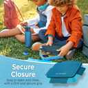 My Vesperbox  Lite - Bento Box Kinder - Lunchbox - extrem robust  Brotdose  Brotbox ideal fr Kindergarten und Schule (Blau) (Lite - Blue - 23x17,5x5cm)