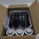 Disposable Chafing Dish Buffet Set, 46 Pcs Disposable Food Warmers For Parties Buffet, Catering Supplies Buffet Display Set Incl. Wire Racks, Chalkboards, Fuel Cans, Pans, Serving Utensils, Covers.