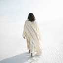 Jesus Walking in the Desert Art Print - Modern Religious Posters Prints, Canvas Wall Art Framed Christian Spiritual Wall Decor Pictures for Church Room Living Room, Bedroom Home Decor 12x16inch