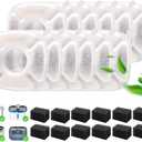 24 Pcs Cat Fountain Replacement Filters 12 Pack Cat Water Fountain Replacement Filters with 12 Pack PreFilter Sponges, Pet Fountain Filter Fit for 95oz/2.8L Automatic Pet Fountain Cat Water Fountain