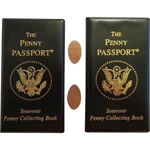 Two-Pack of Penny Passport Souvenir Collecting Book with Free Pressed Pennies