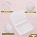 30 Pcs Small Plastic Containers with Lids, 4.13"2.95"0.98"Mini Plastic Clear Bead Storage Containers Case Rectangular Craft Storage Boxes with Lids for Jewelry Beads Craft Hardware Pins