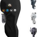 Zettum Outboard Motor Cover - 600D Full Boat Motor Cover Waterproof & Heavy Duty, Fade-Resistant Boat Engine Cover, Fit for Motor up to 25 HP, Black