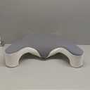 Pillow with Arm Hole, Side Sleeper Pillows for Shoulder Pain Relief, Ergonomic Cervical Pillows Designed Neck Support Area, Memory Foam Bed Pillows with Washable Cooling Pillows Case (Grey-white)