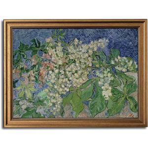 Chestnut Branches Vintage Gold Framed Wall Art 16x24 inch