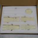 6 Pcs Pillar Candles Modern Aesthetic Ribbed Decorative Candle Set Cute Soy Wax Scented Ribbed Decor for Home (White, 2.36-6.89 Inch)