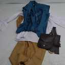 Adult Prince Green Costume Mens Renaissance Green Vest Shirt Pants Bag Halloween Cosplay Outfit
Small