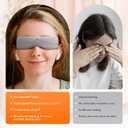 Heated Eye Mask – Warm Compress for Dry Eyes, USB Electric Heating Pad for Stye & Chalazion Eye Treatment, Eye Sleep Mask for Dark Circles and Puffiness Relief (Gray)