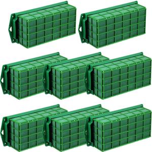 Boao 8 Pieces Floral Foam Cage Holder with Floral Foam for Fresh Flowers Cage Bowl for Table Centerpiece Flower Arrangement, Rectangle, 11.8 x 4.7 x 3.1 Inch
