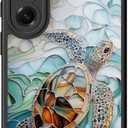 DEENAKIN for Samsung Galaxy S26 Case Cute,Aesthetic Floral Hard Shell,Compatible with Magsafe,Trendy Unique Retro Western Protective Slim Phone Cover for Women Girls,Mosaic Tortoise Shell